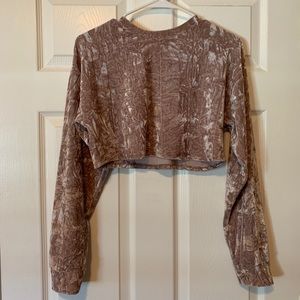 Forever 21 long-sleeve textured crop top